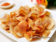 Bếp Eva - Bim bim khoai tây lắc muối ớt giòn tan chị em nào cũng bị hút hồn