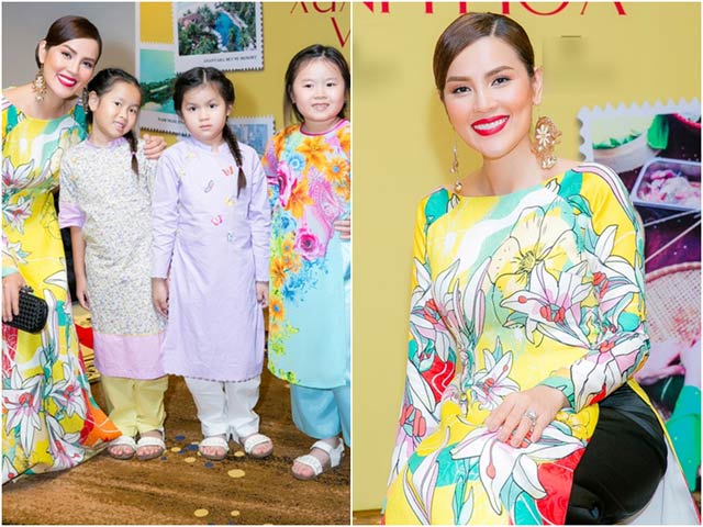 Á hậu Phương Lê lần đầu khoe 3 cô con gái xinh như công chúa