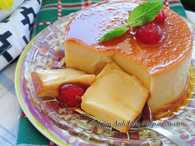 Cách làm bánh flan pudding mềm mịn, thanh mát