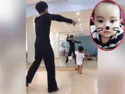 Làm mẹ - Con trai Khánh Thi 'cong mông' tập nhảy với bố mẹ hết sức đáng yêu