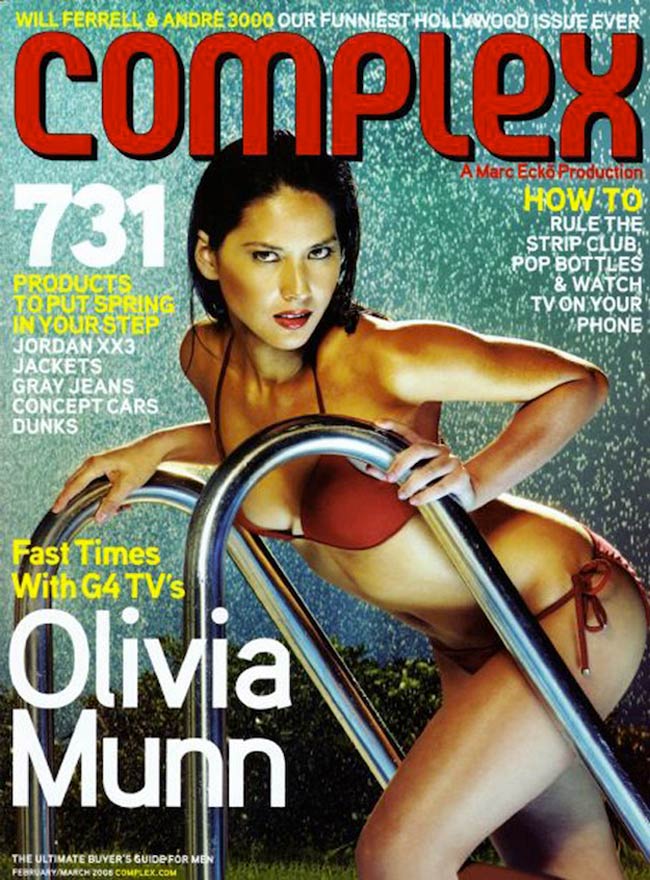 Olivia Munn khoe đường cong bốc lửa trên tạp chí Complex tháng 3/2008