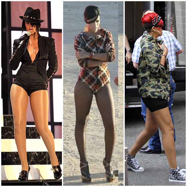 Rihanna với đôi chân 'cột đình'.