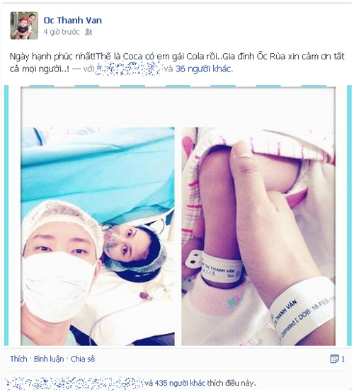 Ốc Thanh Vân đã hạ sinh công chúa - 1