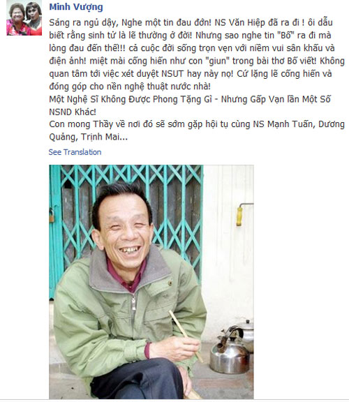 Nghệ sĩ các miền khóc quot;trưởng thônquot; Văn Hiệp - 4