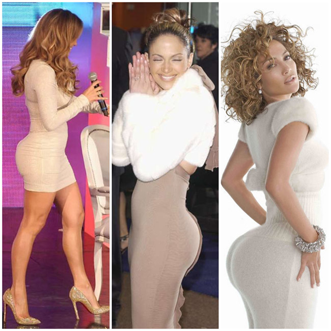 Jennifer Lopez vốn sở hữu vòng 3  khủng tự nhiên nhưng cô vẫn 'ham hố' độn mông.
