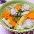 Bếp Eva - Thanh mát canh nấm giò sống