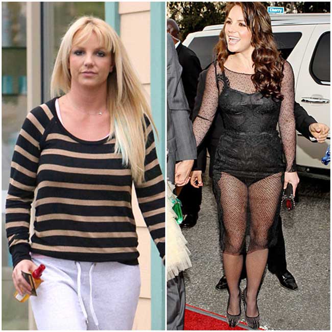 Britney từng có thời gian lao đao vì sandal. Gắn liền với đó là những bộ cánh nổi loạn, luộm thuộm đến khó tin.
