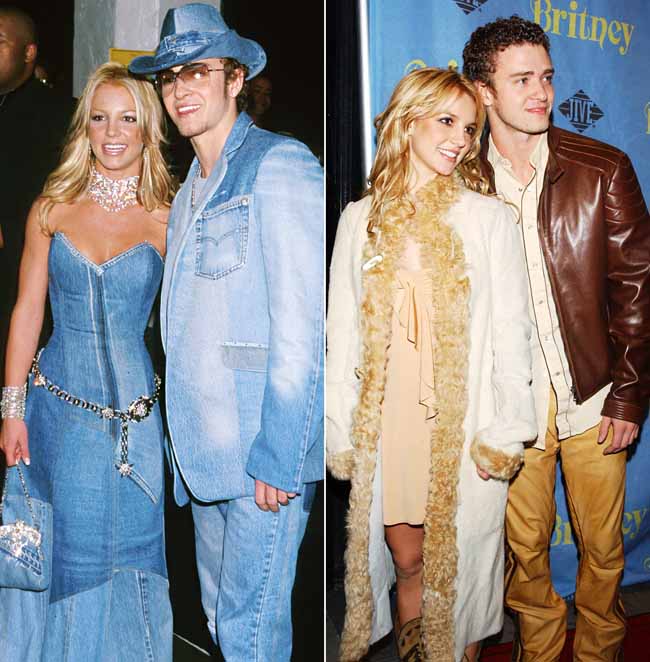 Thời gian còn mặn nồng với Justin Timberleck, Britney cũng nhiều lần bị 'ném đá' vì style rườm rà, sến sẩm.

