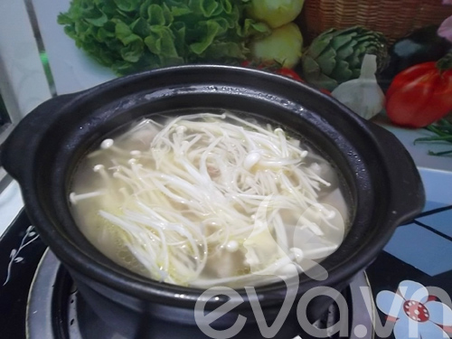 Ngọt mát canh sườn nấu nấm - 6