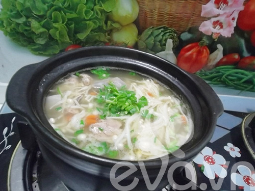 Ngọt mát canh sườn nấu nấm - 7