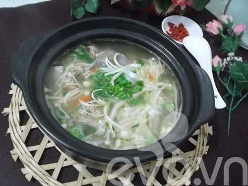 Ngọt mát canh sườn nấu nấm - 8