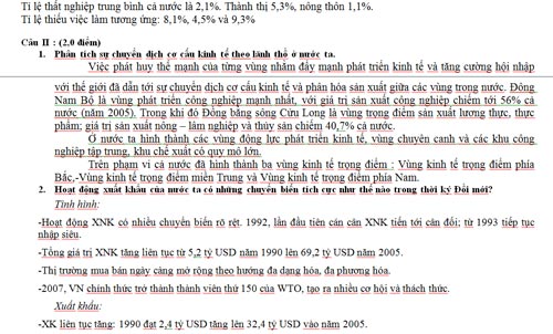 Đã có gợi ý giải đề thi TN môn Địa lý - 3