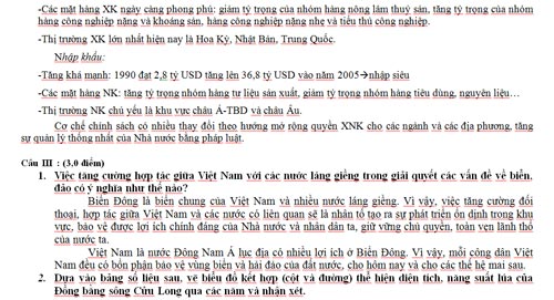 Đã có gợi ý giải đề thi TN môn Địa lý - 4