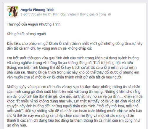 Angela Phương Trinh bật khóc xin lỗi khán giả - 1