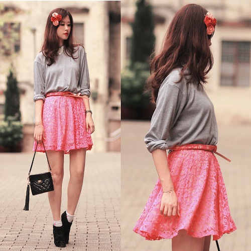Chân váy nữ hoa nhí dáng mini ngắn màu hồng - Mini Pinky Skirt CV02 - Chân  váy | ThờiTrangNữ.vn