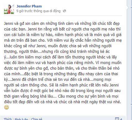 Jennifer Phạm xin lỗi vì giấu chuyện có bầu - 2