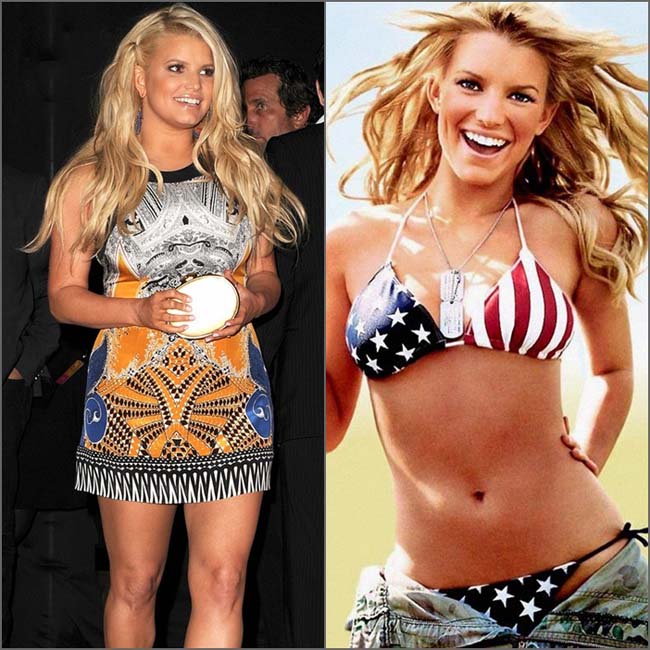 Sau Britney Spears và Christina Aguilera, thêm một công chúa nhạc Pop bị 'đánh cắp vòng eo' là Jessica Simpson.
