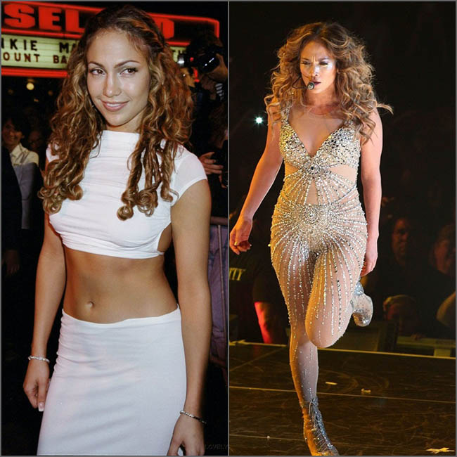 Jennifer Lopez vẫn giữ được vẻ nóng bỏng, gợi cảm và đường cong quyến rũ, nhưng có một điều nữ ca sĩ Mỹ La Tinh không thể phủ nhận, đó là vòng hai có dấu hiệu chảy xệ.
