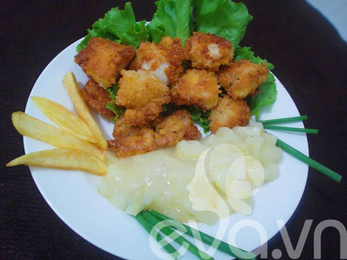 Mực chiên xù sốt dứa - 11