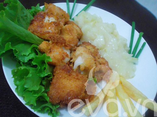 Mực chiên xù sốt dứa - 9