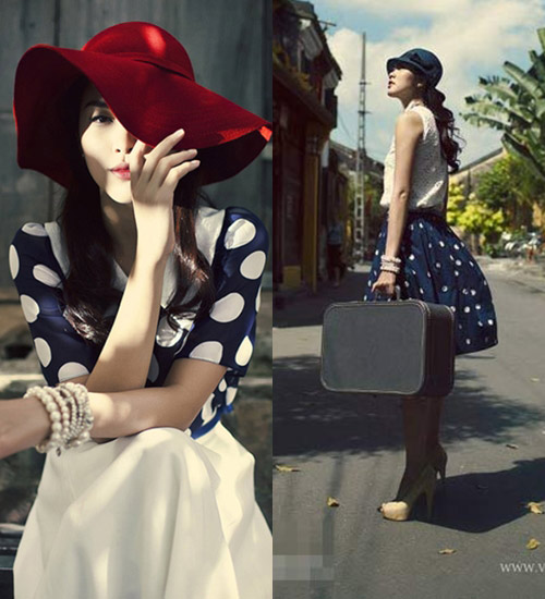 Chấm bi cổ điển hớp hồn mỹ nhân Việt - 9