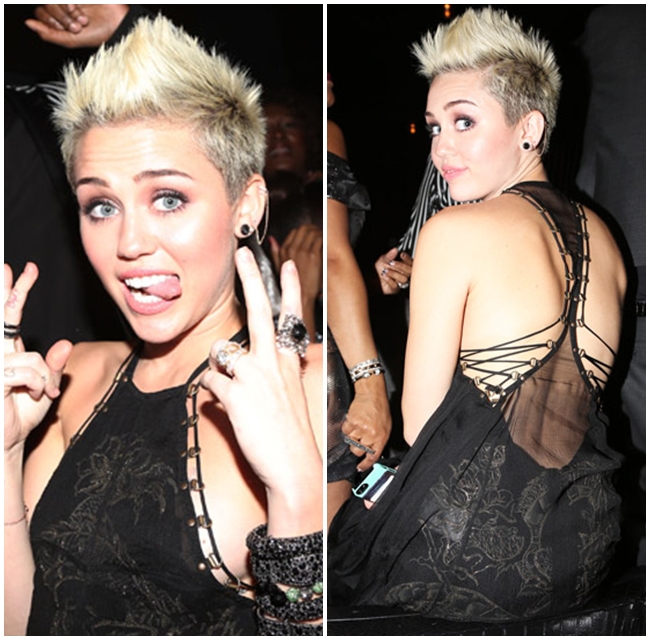 Kiểu tóc ngắn bốc lửa, mạnh mẽ của Miley.
