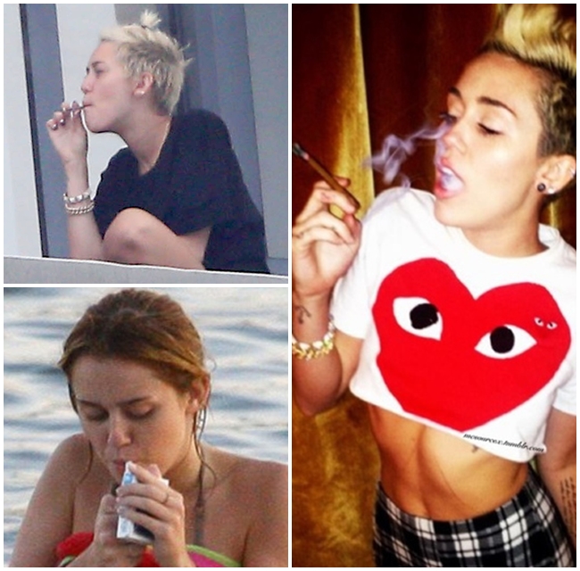 Sau một thời gian dài, Miley mất sạch hình tượng trong sáng cho giới trẻ mà cô gây dựng từ lâu. Hút cần sa, hút thuốc, bị bắt gặp tại các hộp đêm... Miley ngày càng nổi loạn trong tính cách, và bộc lộ rõ qua ngoại hình của mình.
