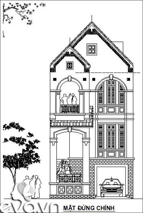 Xây 4 tầng nhà khang trang trên đất 100m2 - 6