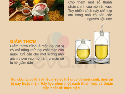 Mẹo chữa món ăn bị cay, mặn - 7
