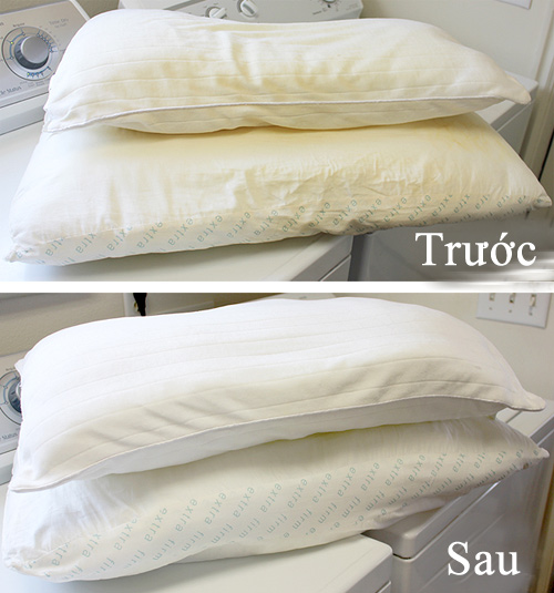 Tẩy trắng ruột gối bị ố vàng siêu nhanh - 1