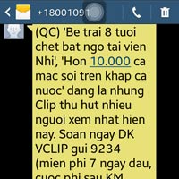 Vinaphone quảng cáo clip dịch sởi: Chỉ là sơ suất?