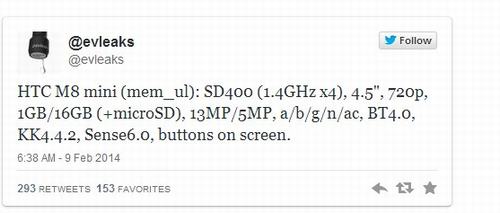 HTC One M8 mini sẽ có tên chính thức HTC One mini 2 - 1