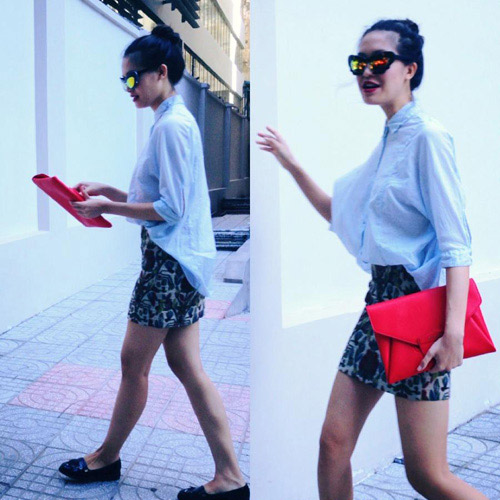 Thùy Dung biến đồ dạo phố thành dự tiệc tài tình - 8