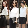 Thời trang - Công sở xinh ngất ngây với bộ đôi đen trắng