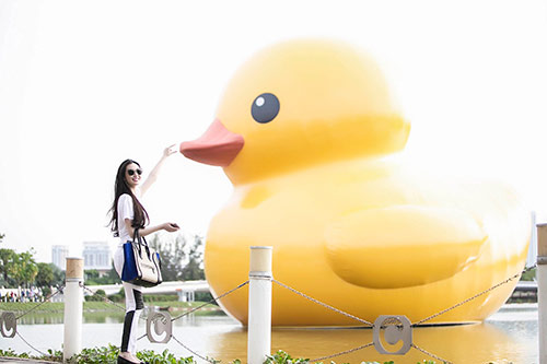 Khánh My thích thú đi xem vịt cùng quot;trai lạquot; - 6