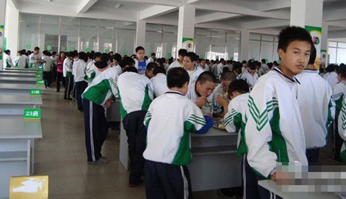 Bắt học sinh đứng để ăn cho nhanh - 1