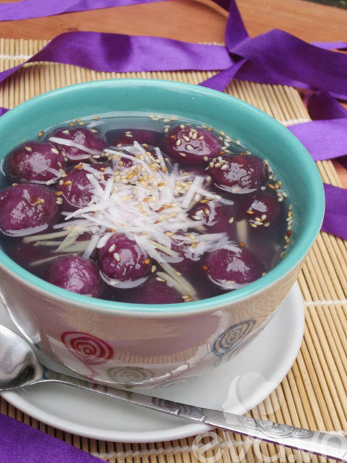 Chè bột lọc khoai lang tím mát lạnh - 9