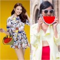 Thời trang - Thanh Hằng xinh yêu với túi hình miếng dưa hấu