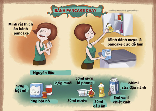 Tự làm bánh pancake chay cực dễ - 1
