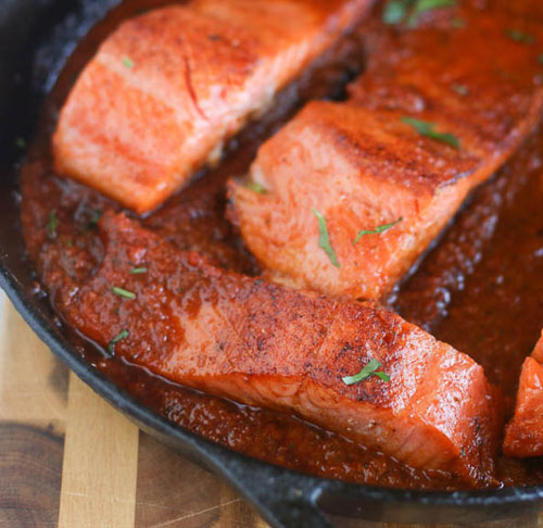 Cá hồi sốt cà chua ăn cùng cơm trắng - 5