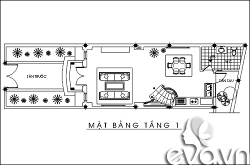 Xây 90m2 nhà Hà Nội xanh mát, hiện đại - 1