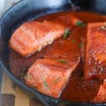 Bếp Eva - Cá hồi sốt cà chua ăn cùng cơm trắng