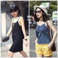 Thời trang - Áo hai dây hút hồn trên phố