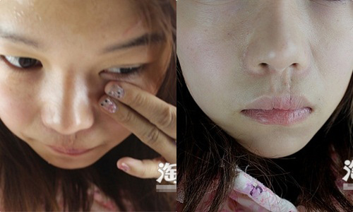 Cô gái xấu thành xinh sau 5 phút make-up - 2