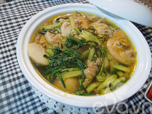 Canh cua khoai sọ rau rút cuối tuần - 9