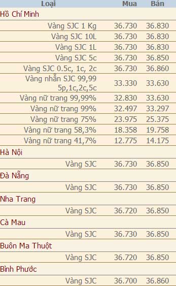 Giá vàng và ngoại tệ ngày 13/6 - 2