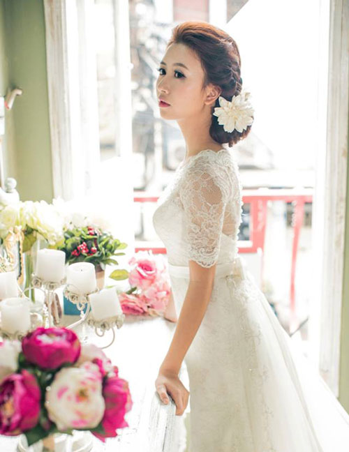 3 kiểu tóc đẹp - ấn tượng cho cô dâu mùa hè - 9