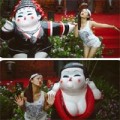 Làng sao - Văn Mai Hương tinh nghịch ở vườn thú Thái Lan