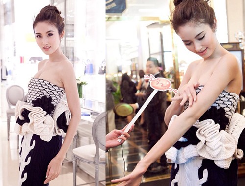 Thời trang thảm đỏ ấn tượng của Nong Poy - 7