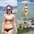 Làng sao - Lan Phương mặc bikini nóng bỏng ở Thụy Sĩ